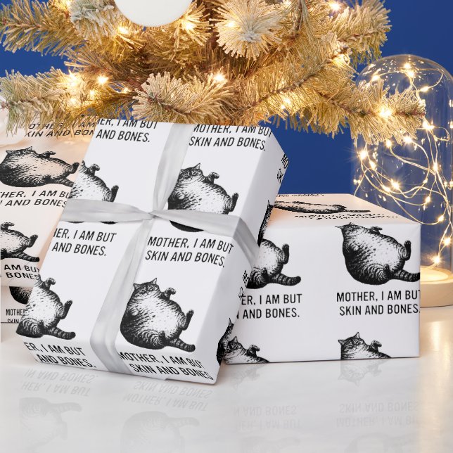 Cat Mother I Am But Skin and Bones For Cat Lover Presentpapper (Helgdagar)