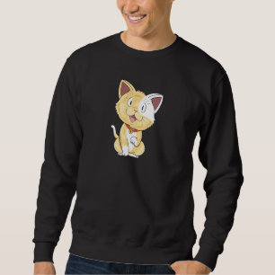 Cat Motif Cat Kitten Cute Dam Manar Barn Lång Ärmad Tröja