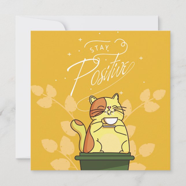 Cat Motivational Julkort (Framsida)