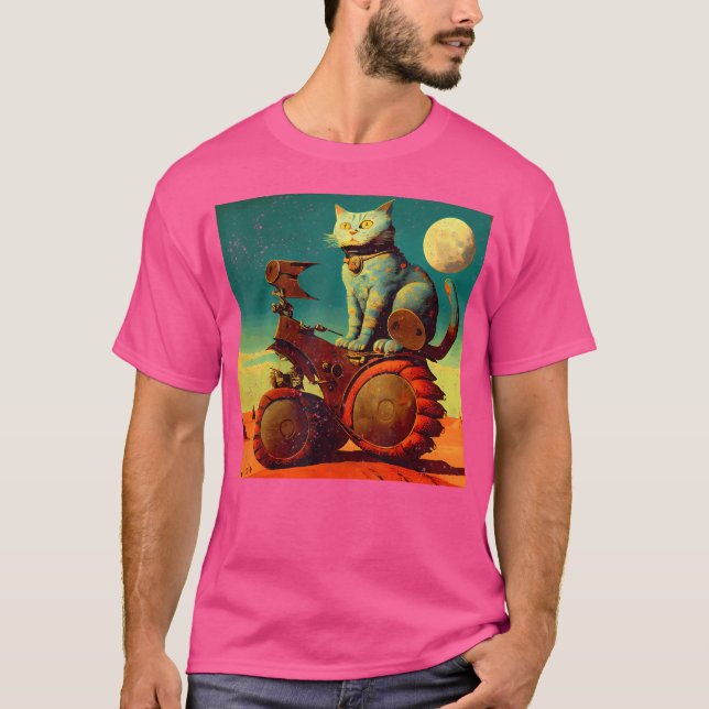Cat Motorcykel Krig T Shirt (Framsida)