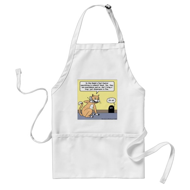 Cat & Mouse Dinnerware Funny Tecknad Gifts & Tees Förkläde (Framsidan)