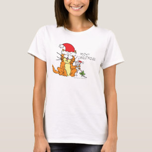 Cat Mouse jul - Tecknad Cute T Shirt