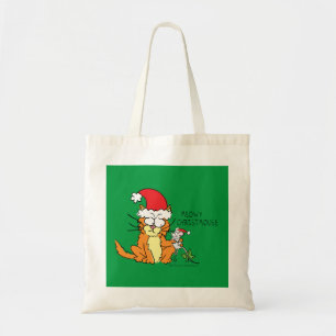 Cat Mouse jul - Tecknad Cute Tygkasse