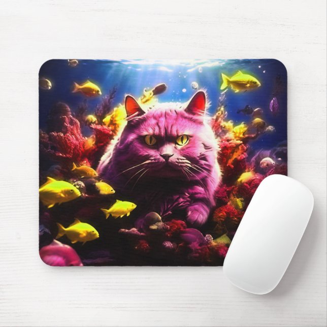 Cat mouse pad designed for cat lover musmatta (Med mus)