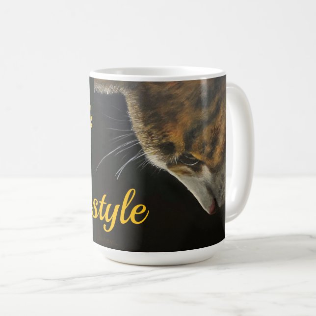 Cat mug catitude it's a lifestyle kaffemugg (Framsida höger)