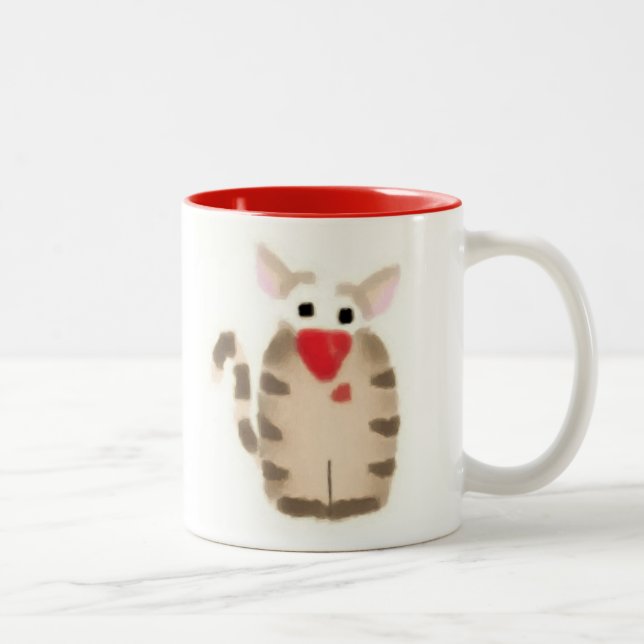 Cat Mug Två-Tonad Mugg (Höger)