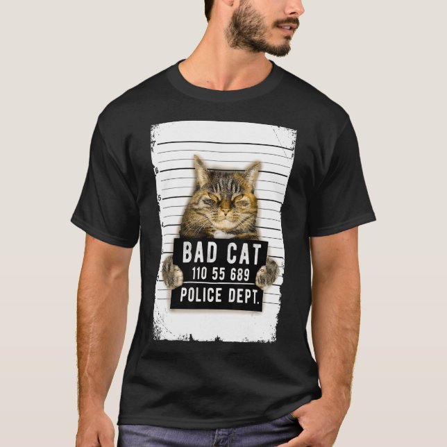 Cat Mugg Shot Funny T Shirt (Framsida)