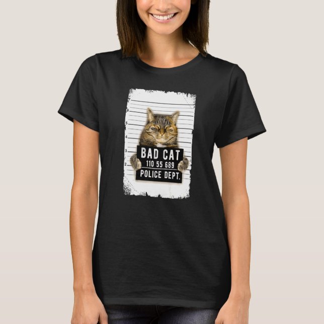 Cat Mugg Shot T Shirt (Framsida)