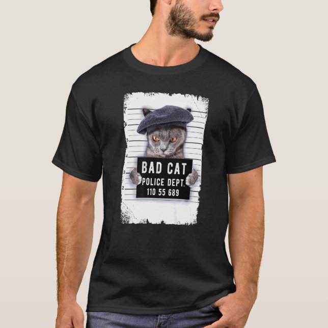 Cat Mugg Shot T Shirt (Framsida)