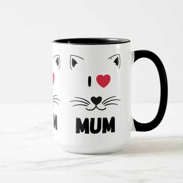 Cat mugs I love mum Mugg (Höger)