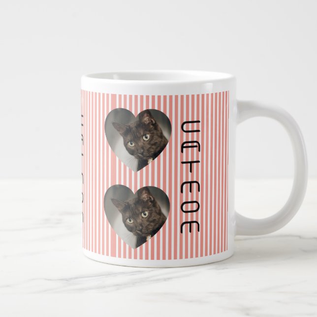 Cat Mum two photo Mug Jumbo Mugg (Höger)