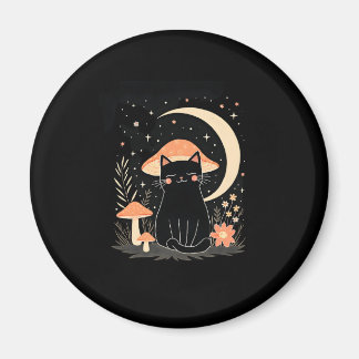Cat Mushroom Hat Cottagecore Kitten Kitty Women Gi Magnet