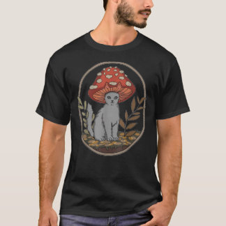 Cat Mushroom Hat T Shirt