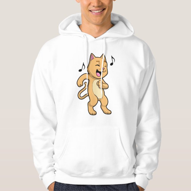 Cat Music Dance Hoodie (Framsida)