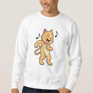 Cat Music Dance Lång Ärmad Tröja