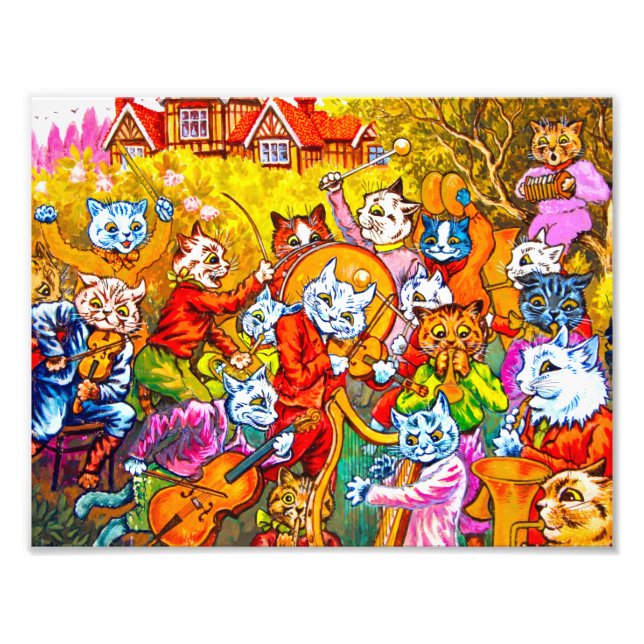Cat Musical Band Fototryck (Framsidan)