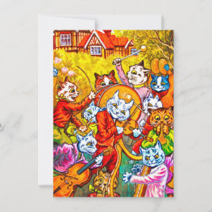 Cat Musical Band Inbjudningar