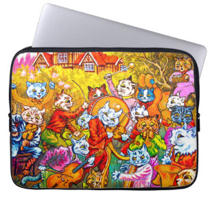 Cat Musical Band Laptop Fodral