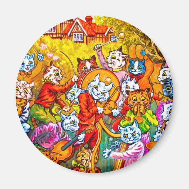 Cat Musical Band Magnet (Framsidan)