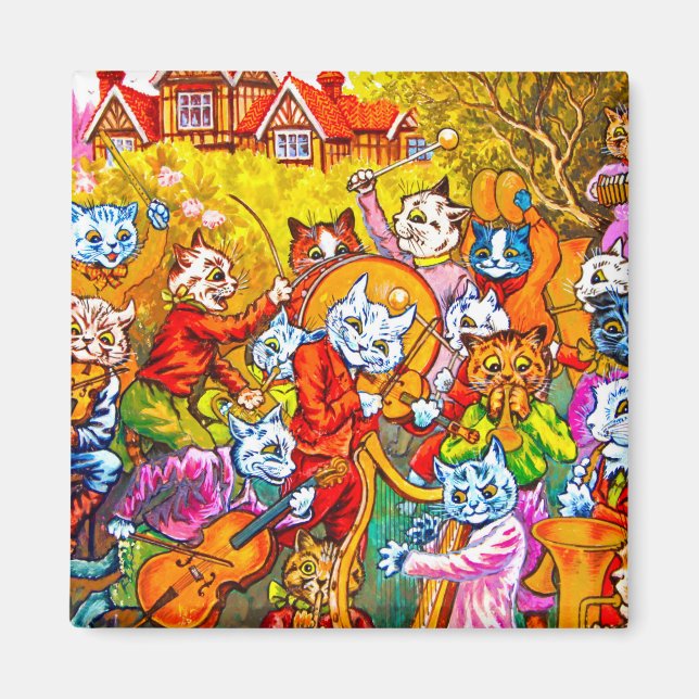 Cat Musical Band Magnet (Framsidan)