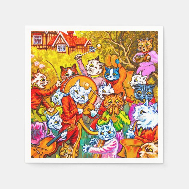 Cat Musical Band Pappersservett (Framsidan)