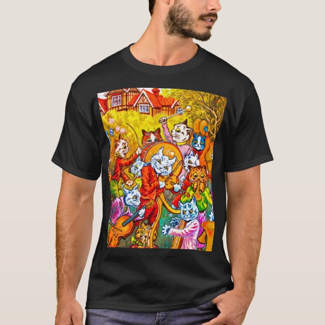 Cat Musical Band T Shirt (Framsida)