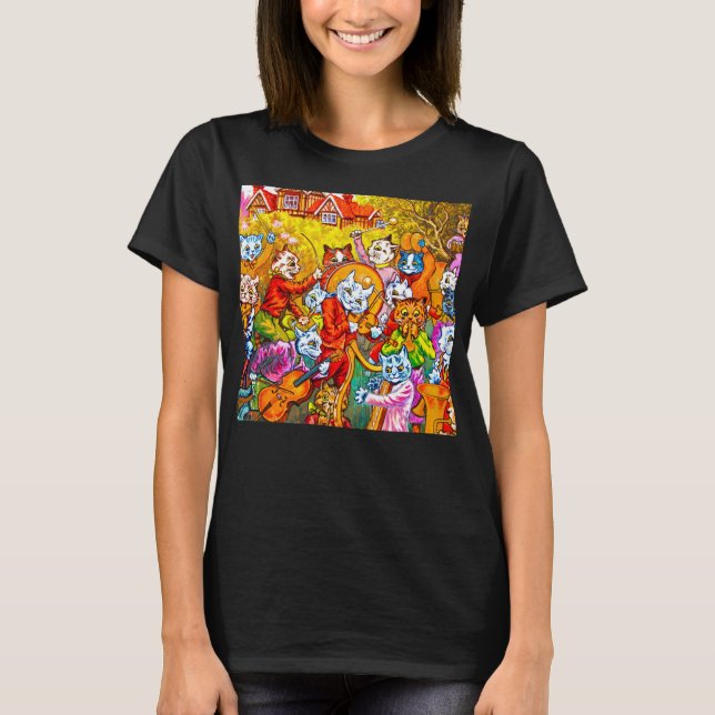 Cat Musical Band T Shirt (Framsida)