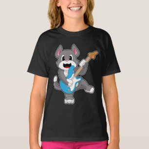 Cat Musician Guitar Music T Shirt