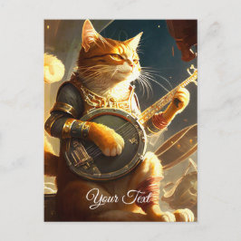 Cat Musician. Vykort