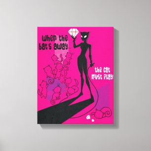 Cat must Play Canvastryck