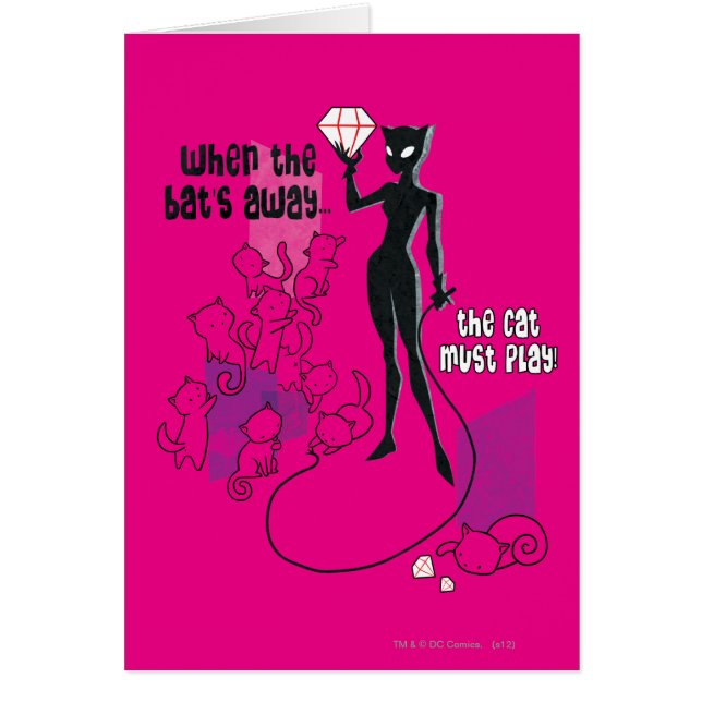 Cat must Play Hälsningskort (Framsidan)