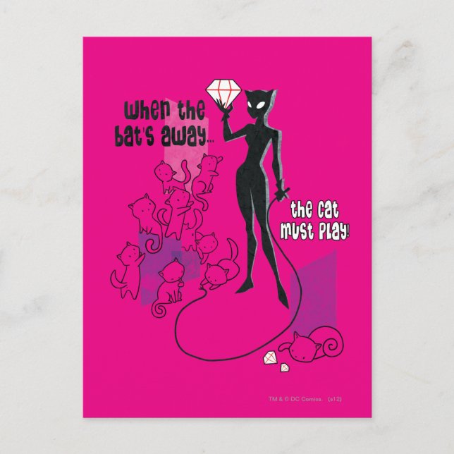 Cat must Play Vykort (Framsida)