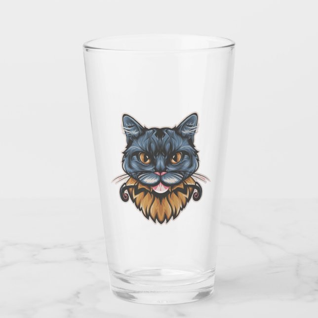 Cat Mustache Glaskopp (Framsida)