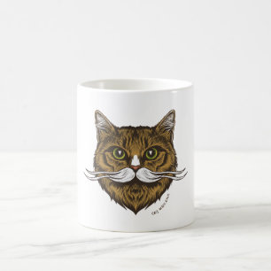 Cat Mustache Kaffemugg