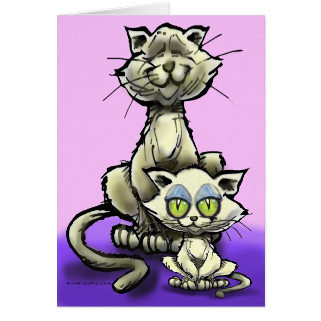 Cat n Kitten Hälsningskort (Framsidan)