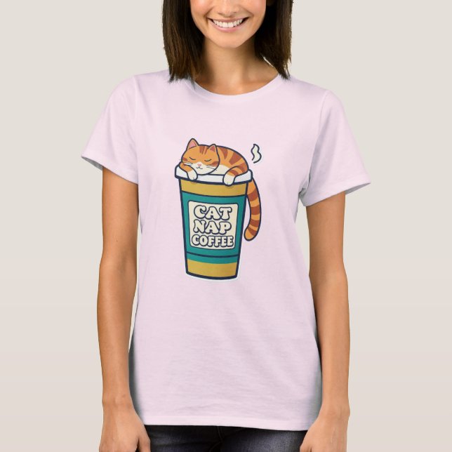Cat Nap Coffee | Kattälskare Tee (Framsida)