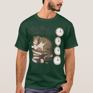 Cat Nap Funny tjock Cat retro T Shirt