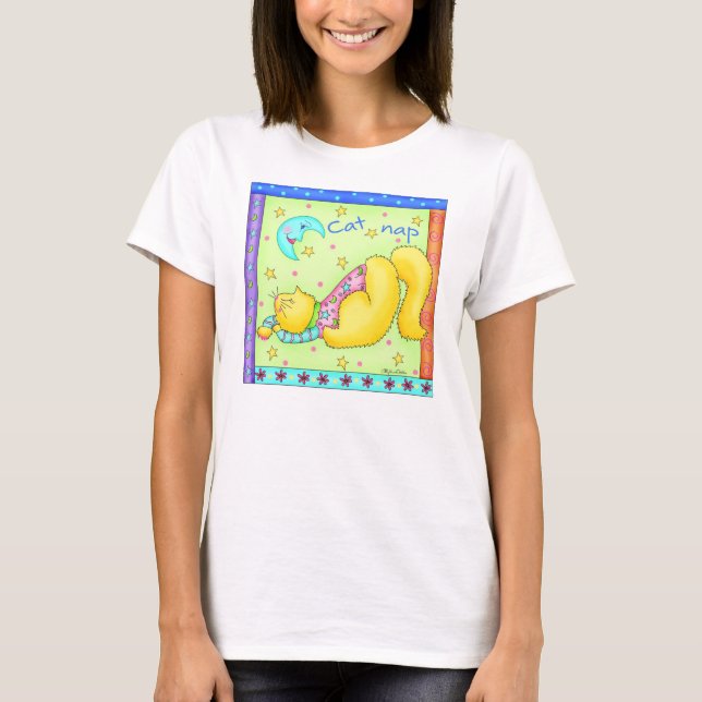 Cat Nap Tee Shirt Clothing (Framsida)