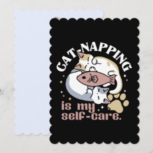 Cat-Napping är min självbetjäning Cute Cat-offert Julkort