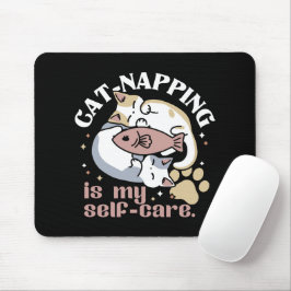 Cat-Napping är min självbetjäning Cute Cat-offert Musmatta