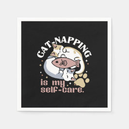 Cat-Napping är min självbetjäning Cute Cat-offert Pappersservett
