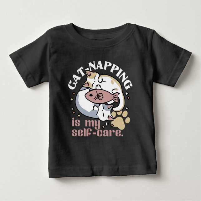 Cat-Napping är min självbetjäning Cute Cat-offert T Shirt (Framsida)