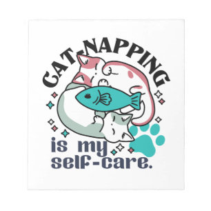 Cat-Napping är min självbetjäning: Cute Sömnig kat Anteckningsblock