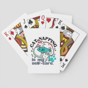 Cat-Napping är min självbetjäning: Cute Sömnig kat Casinokort