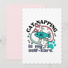 Cat-Napping är min självbetjäning: Cute Sömnig kat Julkort