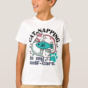Cat-Napping är min självbetjäning: Cute Sömnig kat T Shirt