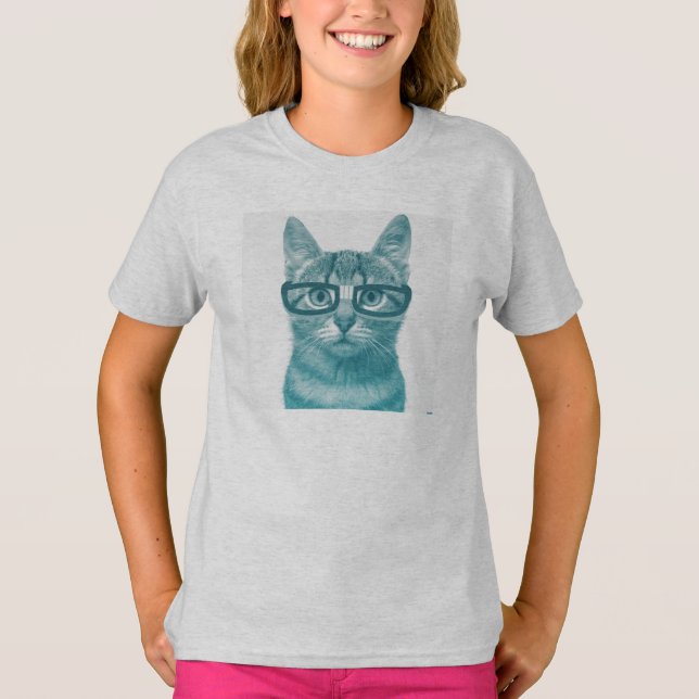Cat Nerd Tee Shirt (Framsida)