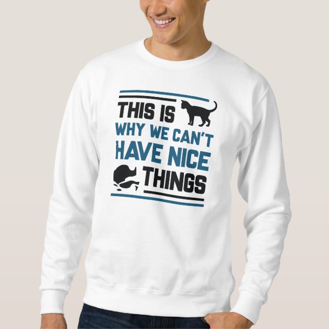 Cat Nice Sak Lång Ärmad Tröja (Framsida)