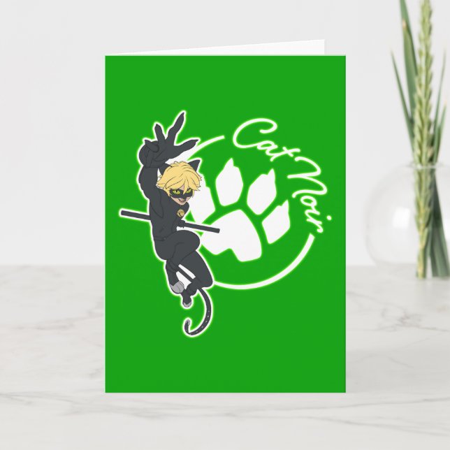 Cat Noir Badge Kort (Framsida)
