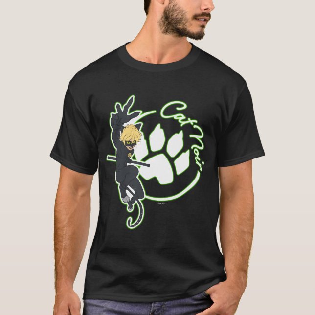 Cat Noir Badge T Shirt (Framsida)
